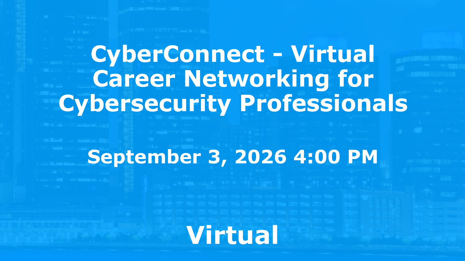 CyberConnect - Virtual Career Networking for Cybersecurity Professionals event image